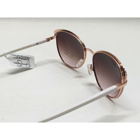 JESSICA SIMPSON  J5316 WHRG CAT EYE Women's Sunglasses Matte White Rose Gold $55 - Picture 7 of 10